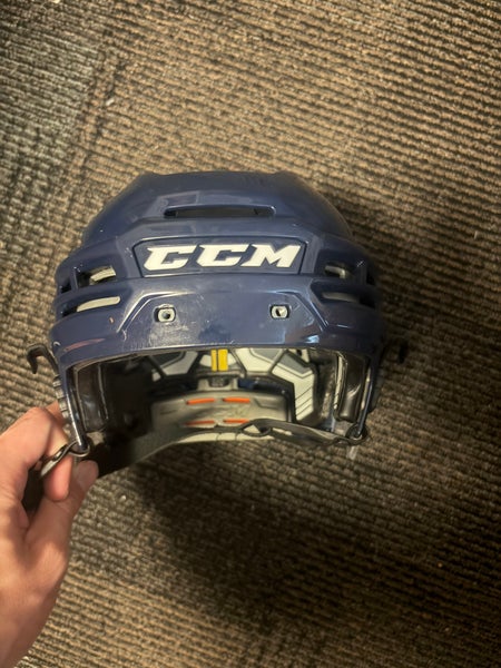 One season used medium CCM Tacks 910 Helmet (screws and cage are not included)