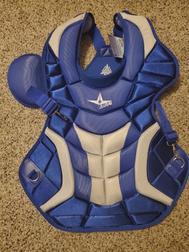 All Star System 7 Catcher's Chest Protector (New) Blue/White