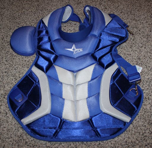 All Star System 7 Catcher's Chest Protector (New) Blue/White