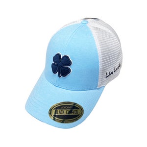 NEW Black Clover Live Lucky Perfect Luck 17 Sky Blue Fitted S/M Golf Hat/Cap