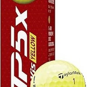 Taylor Made TP5x Golf Balls(Yellow, 3pk) 1 Sleeve 2024 NEW