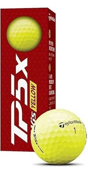 Taylor Made TP5x Golf Balls(Yellow, 3pk) 1 Sleeve 2024 NEW