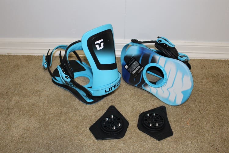 (Like New-Used) Union Ultra Snowboard Bindings size Large Blue