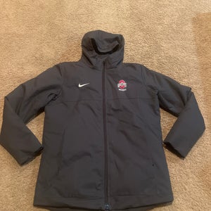 *Rare Ohio State Hockey Team Issued Dark Gray Men's Medium Nike Winter Coat