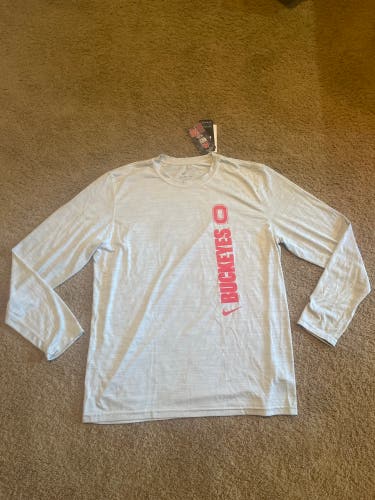 Nike Ohio State Buckeyes Long Sleeve Tee – XL – New With Tags – Official On-Field Apparel