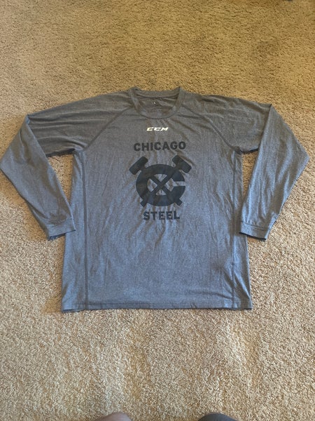 *Rare Chicago Steel Player Issued Clark Cup 2018 T-Shirt
