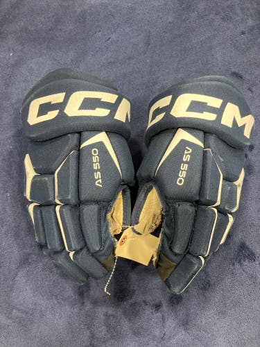 Blue Junior CCM Tacks AS 550 Gloves 12" (Used)