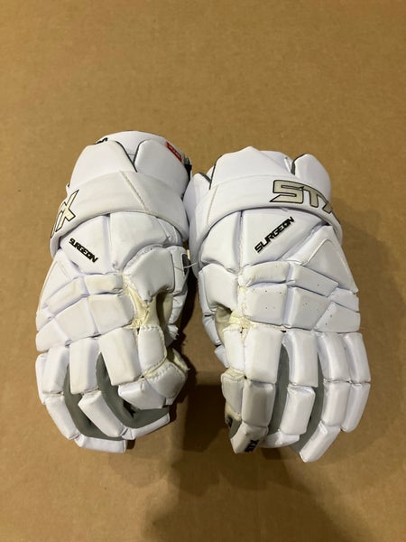 White STX Surgeon 700 Lacrosse Gloves Large (Used)