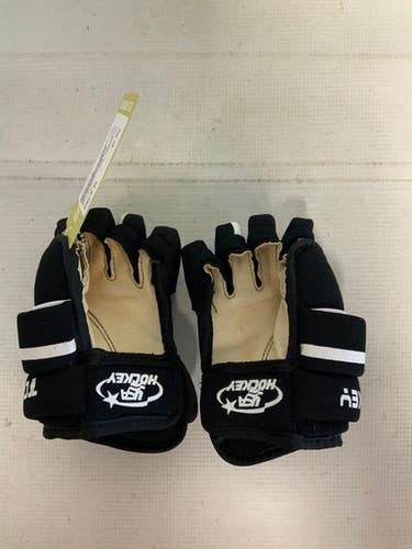 Used USA Hockey TOTAL HOCKEY Youth Gloves Black 8" 11823-S000035929