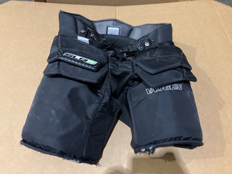 Black Senior Small Vaughn SLR4 Pro Carbon Hockey Goalie Pants (Used)