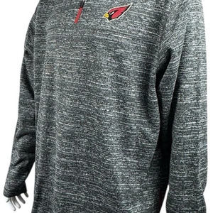 Arizona Cardinals Mens 2XL Gray NFL Team Apparel 1/4 Zip Pull Over Sweater XXL