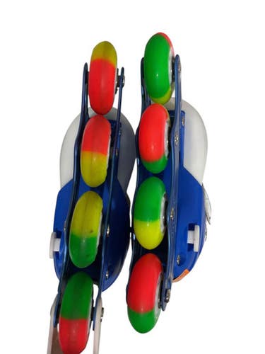 Used Powertek Roller Hockey Skates Royal Blue Adjustable 11847-S000031093