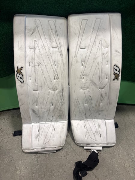 White Junior Brian's NetZero 3 Goalie Leg Pads (Used) | 27" +1"