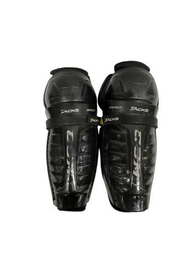 Used CCM TACKS 9550 Junior Shin Guards Black 11" 11847-S000030961
