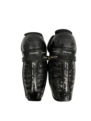 Used CCM TACKS 9550 Junior Shin Guards Black 11" 11847-S000030961