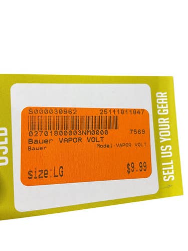 Used Bauer VAPOR VOLT Youth Elbow Pads LG 11847-S000030962