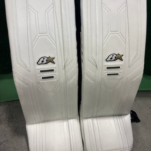 White Senior Brian's Optik X3 Goalie Leg Pads (New) | 34" +1"