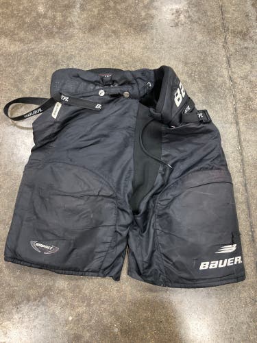 Black Senior Medium Bauer Impact Hockey Pants (Used)