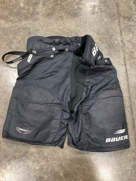 Black Senior Medium Bauer Impact Hockey Pants (Used)