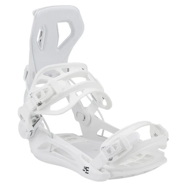 New 5th Element Flash Rear Entry Snowboard Bindings White Sizes S M L