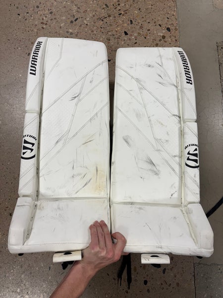 White 32+1.5" Senior Warrior Ritual G7 Pro Goalie Leg Pads (Used)