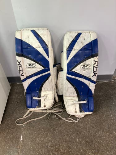 Blue 34" Senior Reebok Premier Series III Goalie Leg Pads (Used)