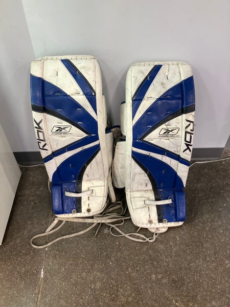 Blue 34" Senior Reebok Premier Series III Goalie Leg Pads (Used)