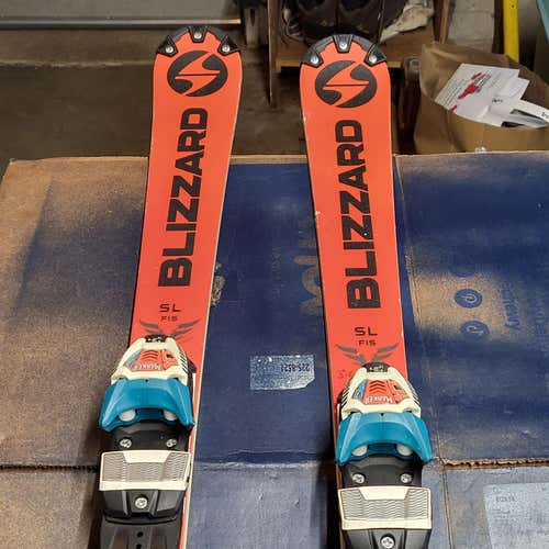 Kid's 2017 Racing 136 cm Blizzard Firebird SL, Jr. Skis With Bindings Max Din 10 (Used)