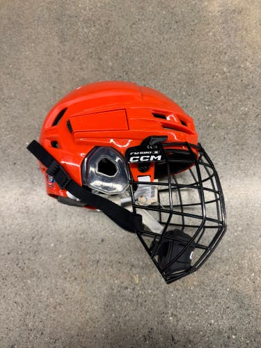 Orange Small CCM Tacks 910 Helmet Pro Stock (Used)