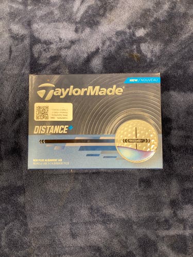 White TaylorMade Distance + Balls 12 Pack (1 Dozen) (New)