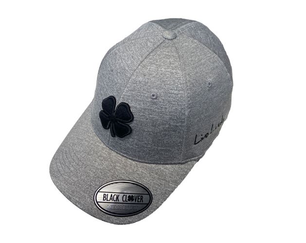 NEW Black Clover Lucky Heather Silver Fitted L/XL Golf Hat/Cap