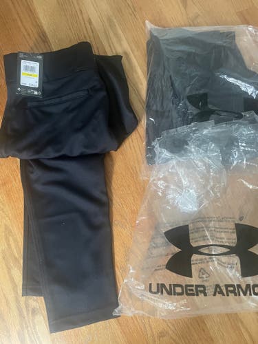 Black Men's Medium Adult Under Armour Game Pants (New)