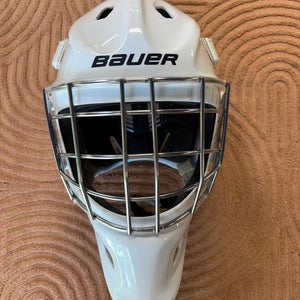 White Senior Bauer NME One Goalie Mask (New)