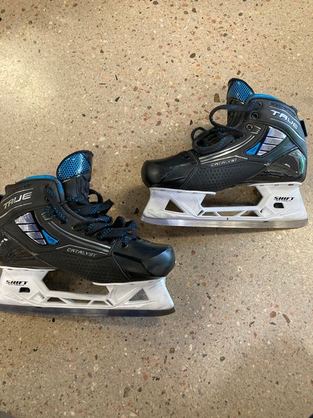 Senior True Catalyst 7X4 Hockey Goalie Skates Regular Width 9 (Used)