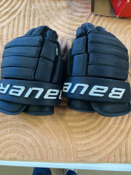 Black Bauer Vapor Pro Team Gloves 12" (Used)