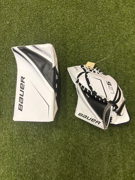 New Junior Bauer Supreme S27 Goalie Glove & Blocker Regular