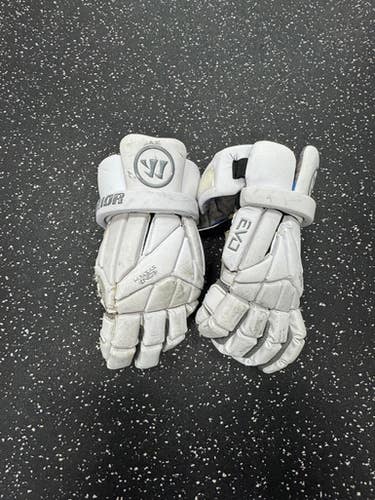 Used Warrior EVO Lacrosse Gloves Mens White 12" 11849-S000033672