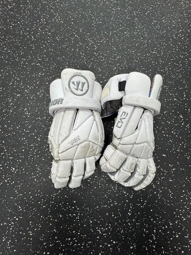 Used Warrior EVO Lacrosse Gloves Mens White 12" 11849-S000033672