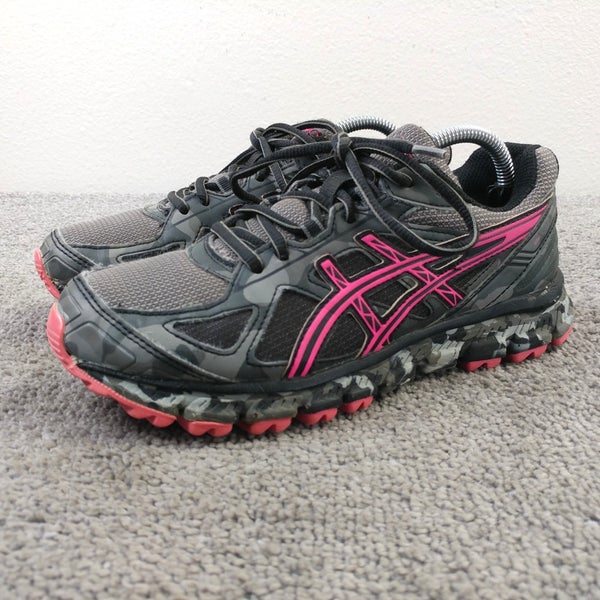 Asics Gel Scram 2 Womens Size 6 Running Shoes Gray Pink Hiking Low Top T59AQ