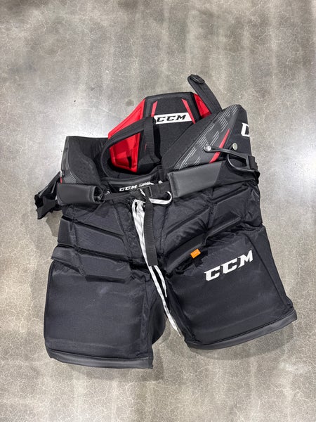Black Senior Medium CCM Pro Hockey Goalie Pants (Used)