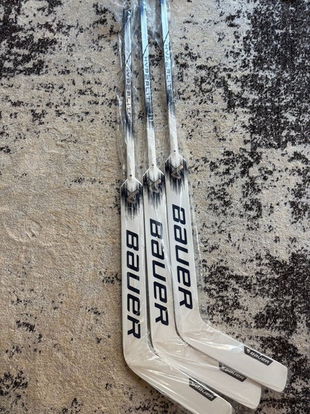 2 pack Senior Custom Bauer Hyperlite 2 Regular Goalie Stick 25" Paddle Pro Stock(READ DESCRIPTION)