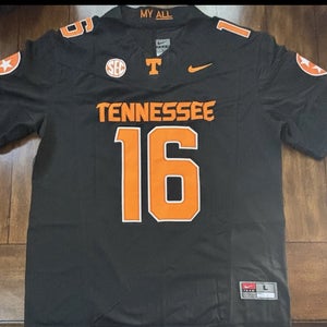 University of Tennessee Peyton Manning Blackout-Mode #16 Adult Large Jersey NWT