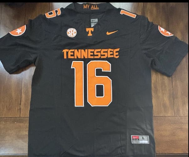 University of Tennessee Peyton Manning Blackout-Mode #16 Adult Large Jersey NWT