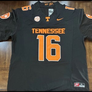 University of Tennessee Peyton Manning Blackout-Mode #16 Adult XL Jersey NWT