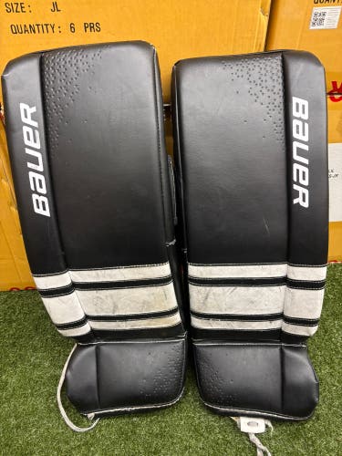 Black 26" Junior Bauer GSX Goalie Leg Pads