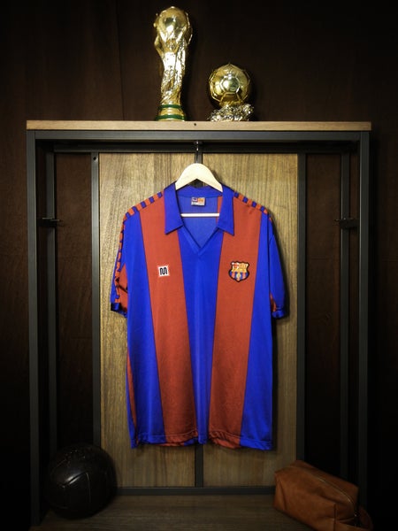 Barcelona 1984/85 Home Jersey – Size XL – Classic Blaugrana Vintage Meyba Shirt