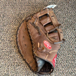 Used Rawlings Player Preferred Left Hand Throw First Base Baseball Glove 12.5"