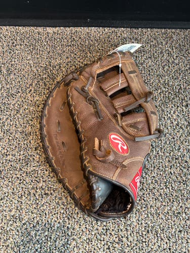 Used Rawlings Player Preferred Left Hand Throw First Base Baseball Glove 12.5"