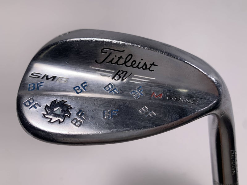 Titleist Vokey SM6 Tour Chrome Lob Wedge LW 58* 8 Bounce Wedge Steel Mens RH