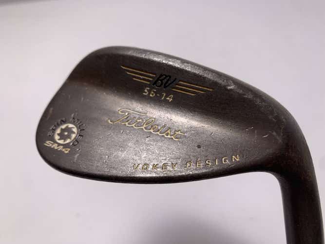 Titleist Vokey Spin Milled SM4 Raw Sand Wedge SW 56* 14 Bounce Wedge RH
